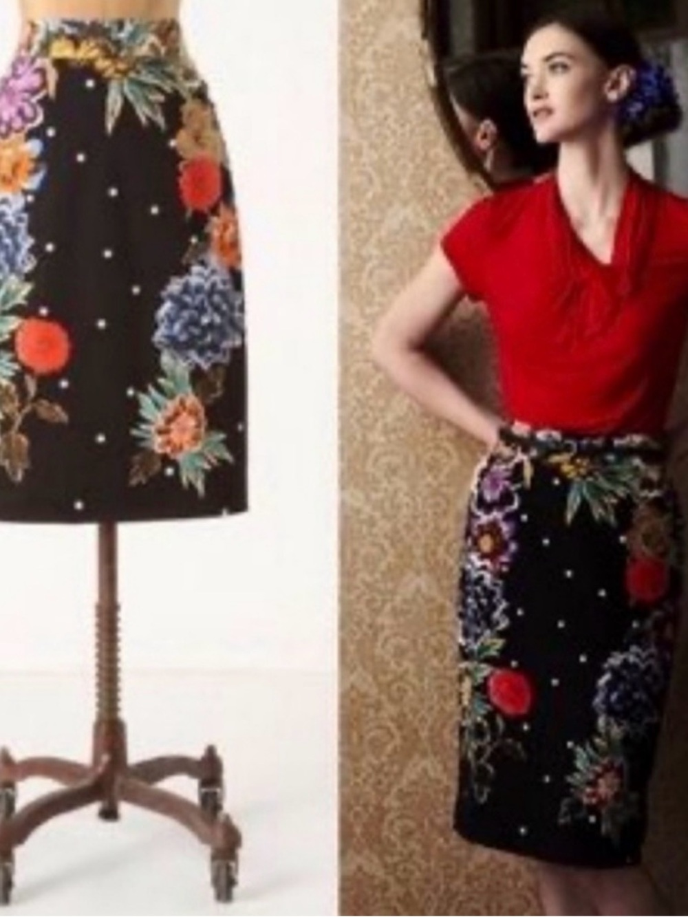 Anthropologie Baraschi Peppering Skirt